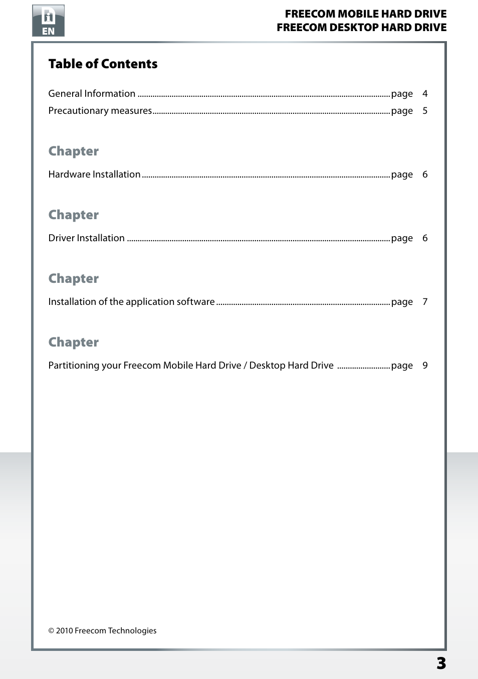Freecom Mobile Drive Mg User Manual | Page 3 / 11