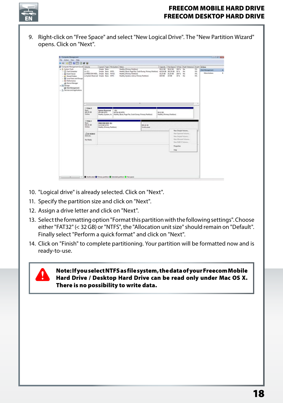 Freecom TD SSD User Manual User Manual | Page 18 / 21