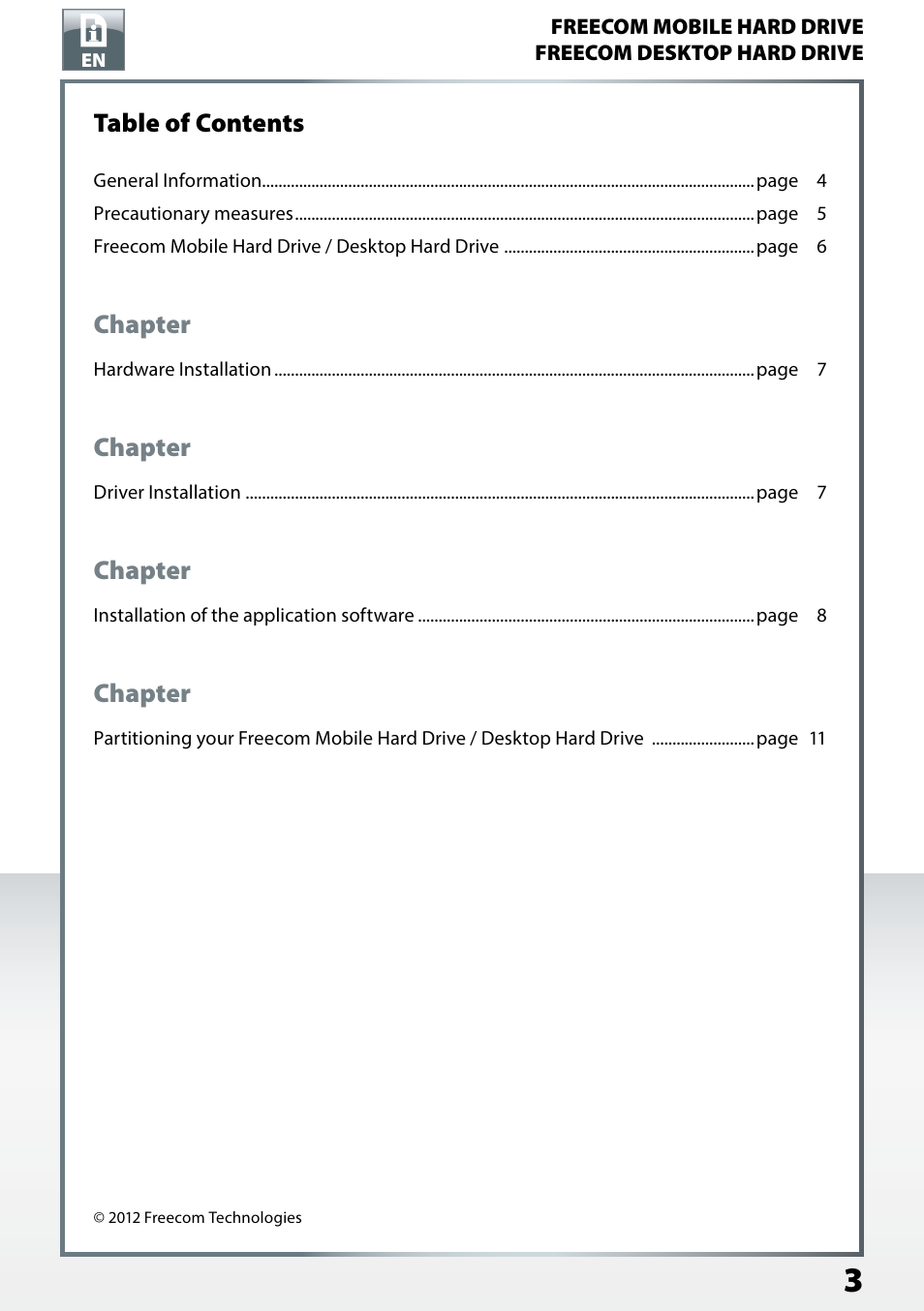 Freecom TD SSD User Manual User Manual | Page 3 / 21