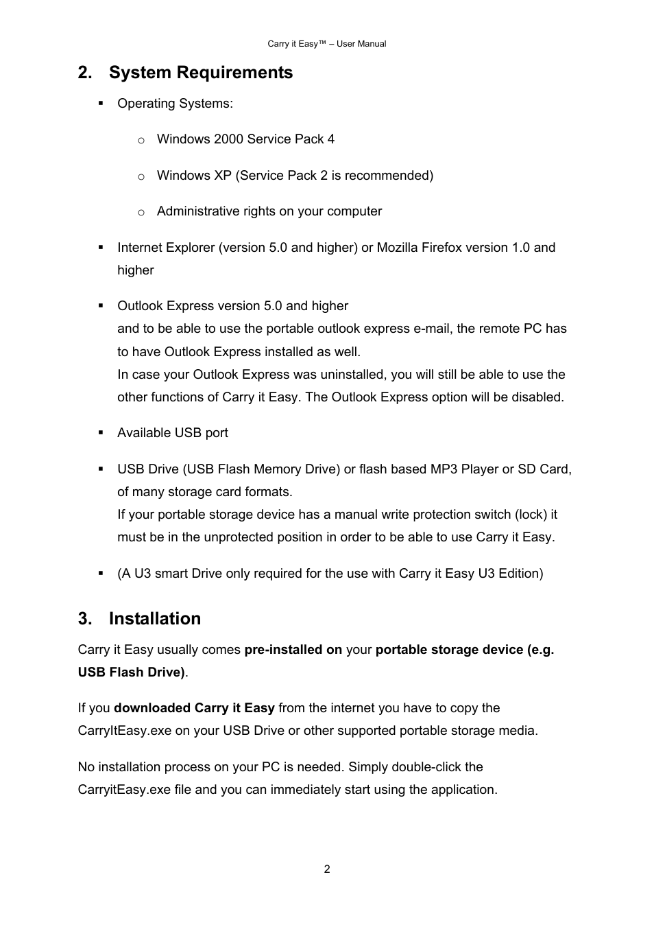 System requirements, Installation | Freecom Datacard User Manual | Page 4 / 20