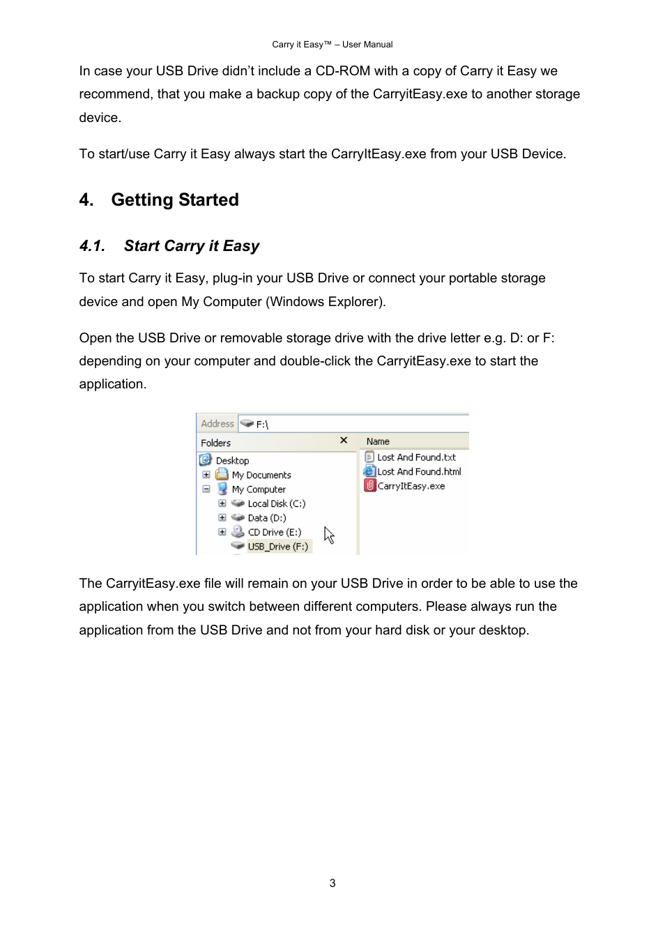 Getting started | Freecom Datacard User Manual | Page 5 / 20