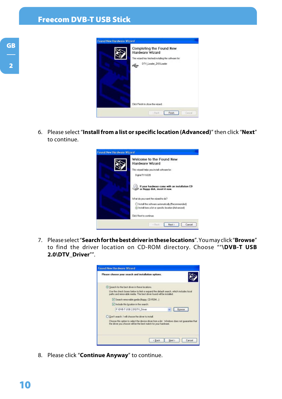 Freecom dvb-t usb stick | Freecom DVB T USB STICK User Manual | Page 10 / 34