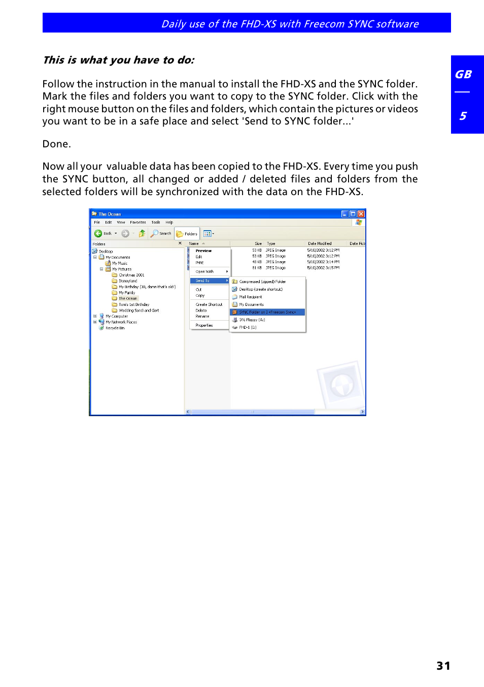 Freecom FHD-XS User Manual | Page 31 / 47