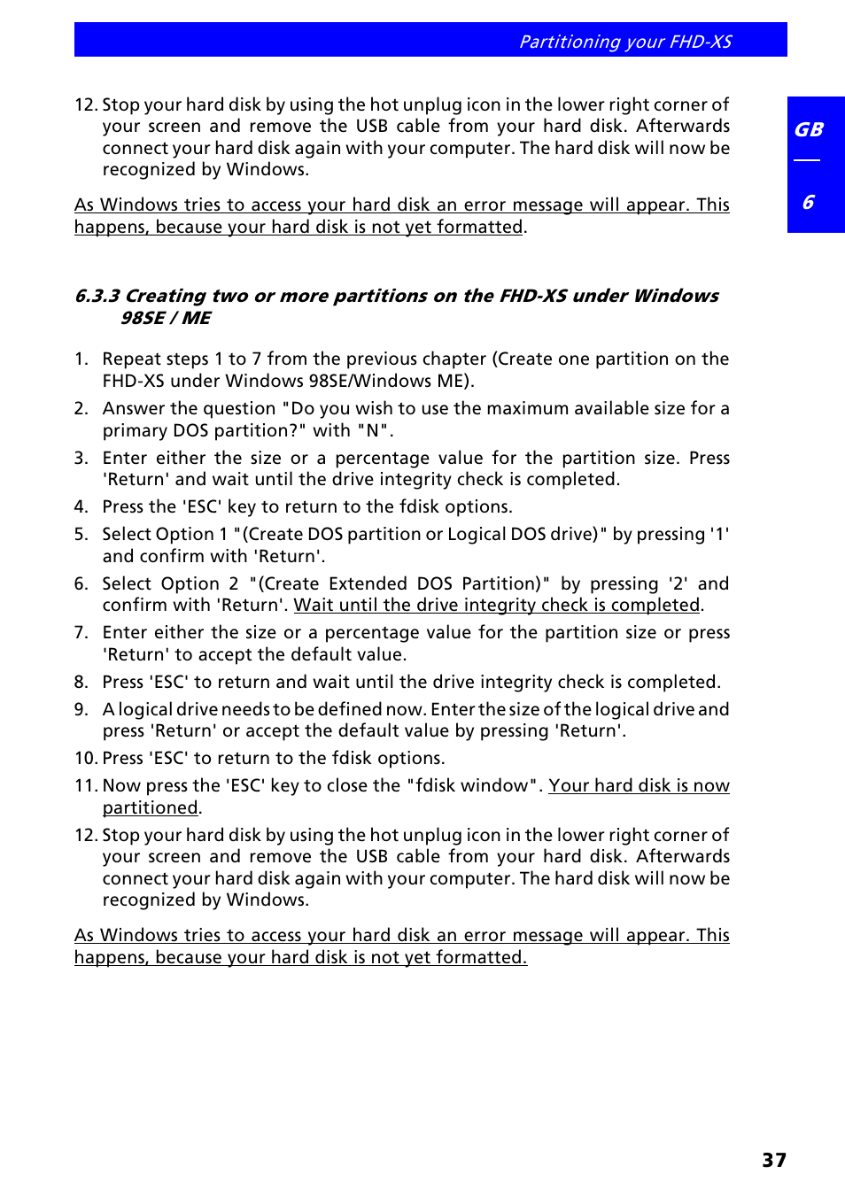 Freecom FHD-XS User Manual | Page 37 / 47