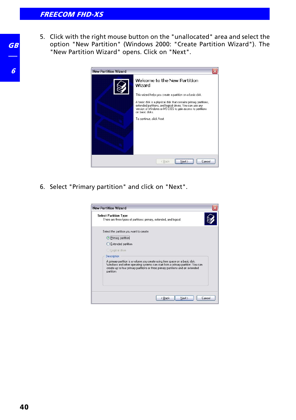 Freecom FHD-XS User Manual | Page 40 / 47