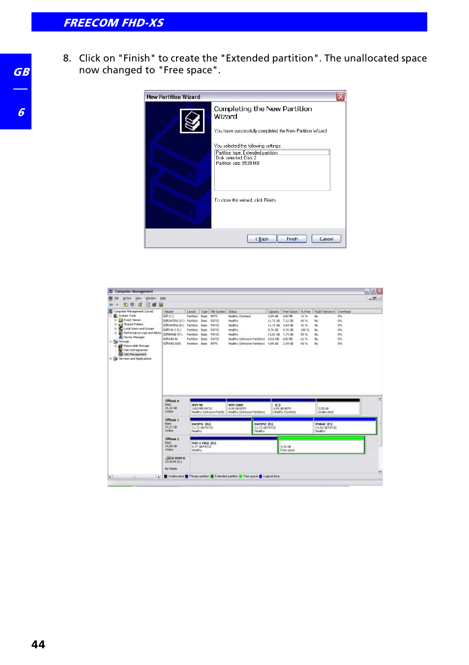 Freecom FHD-XS User Manual | Page 44 / 47