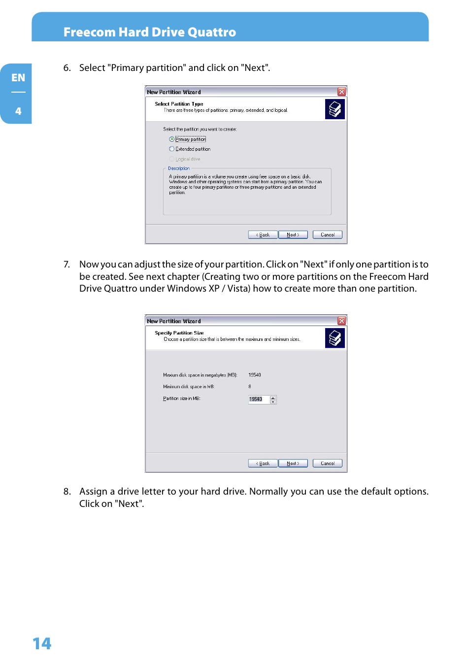 Freecom hard drive quattro | Freecom Hard Drive Quattro 2.0 User Manual User Manual | Page 14 / 20