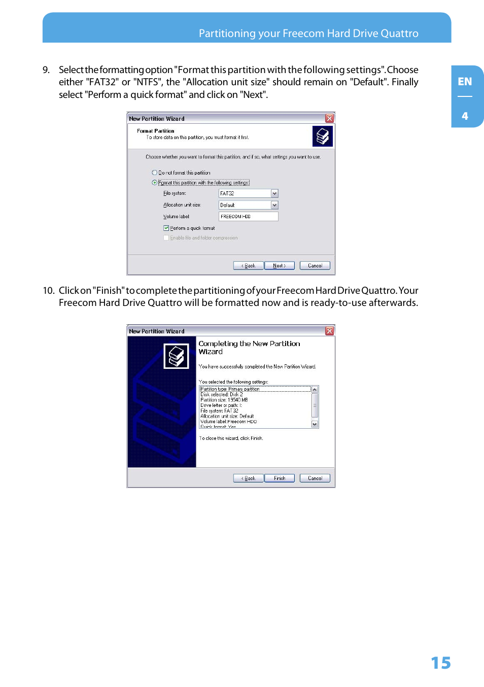 Freecom Hard Drive Quattro 2.0 User Manual User Manual | Page 15 / 20