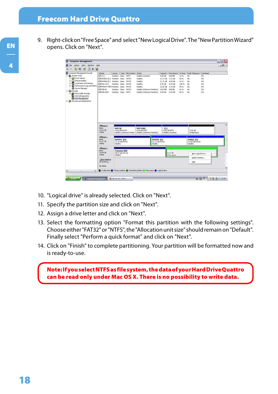 Freecom hard drive quattro | Freecom Hard Drive Quattro 2.0 User Manual User Manual | Page 18 / 20