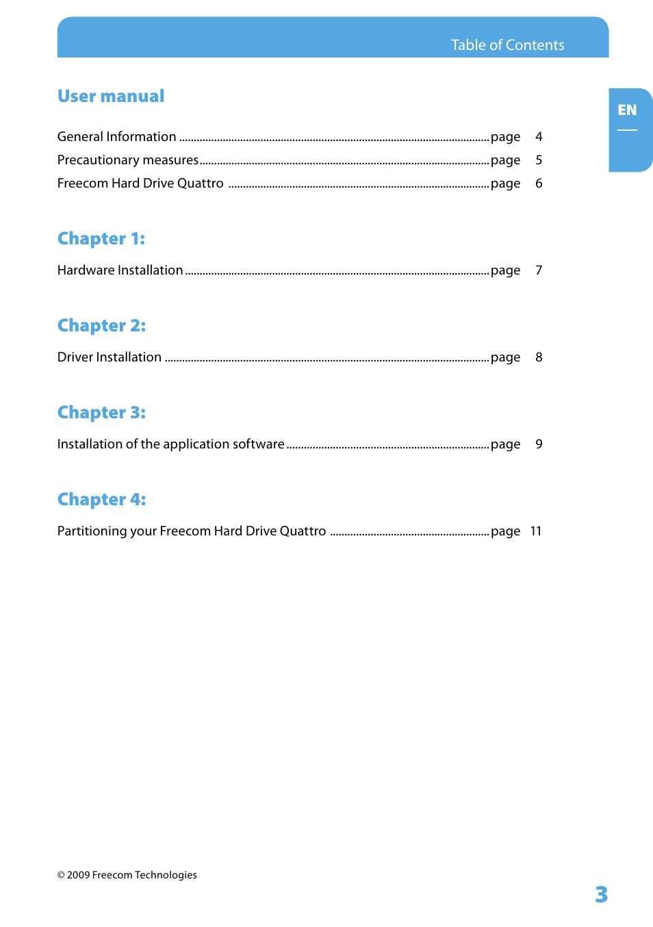 Freecom Hard Drive Quattro 2.0 User Manual User Manual | Page 3 / 20