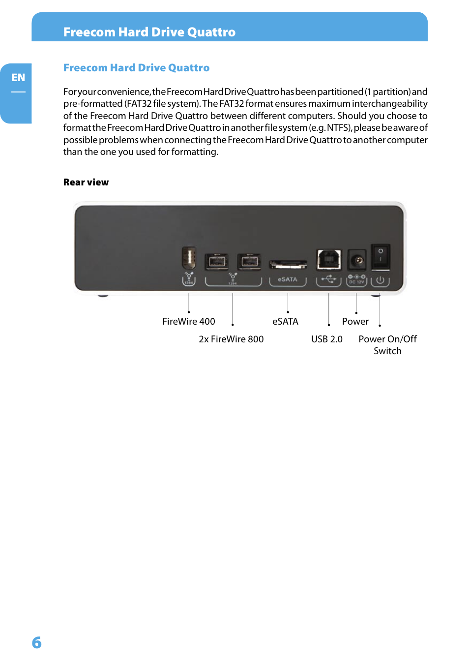 Freecom hard drive quattro | Freecom Hard Drive Quattro 2.0 User Manual User Manual | Page 6 / 20