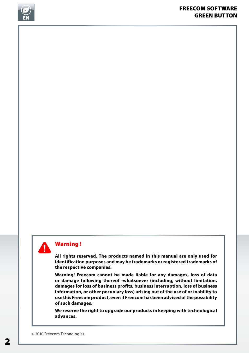 Freecom Mobile Drive Classic II Green Button User Manual | Page 2 / 6