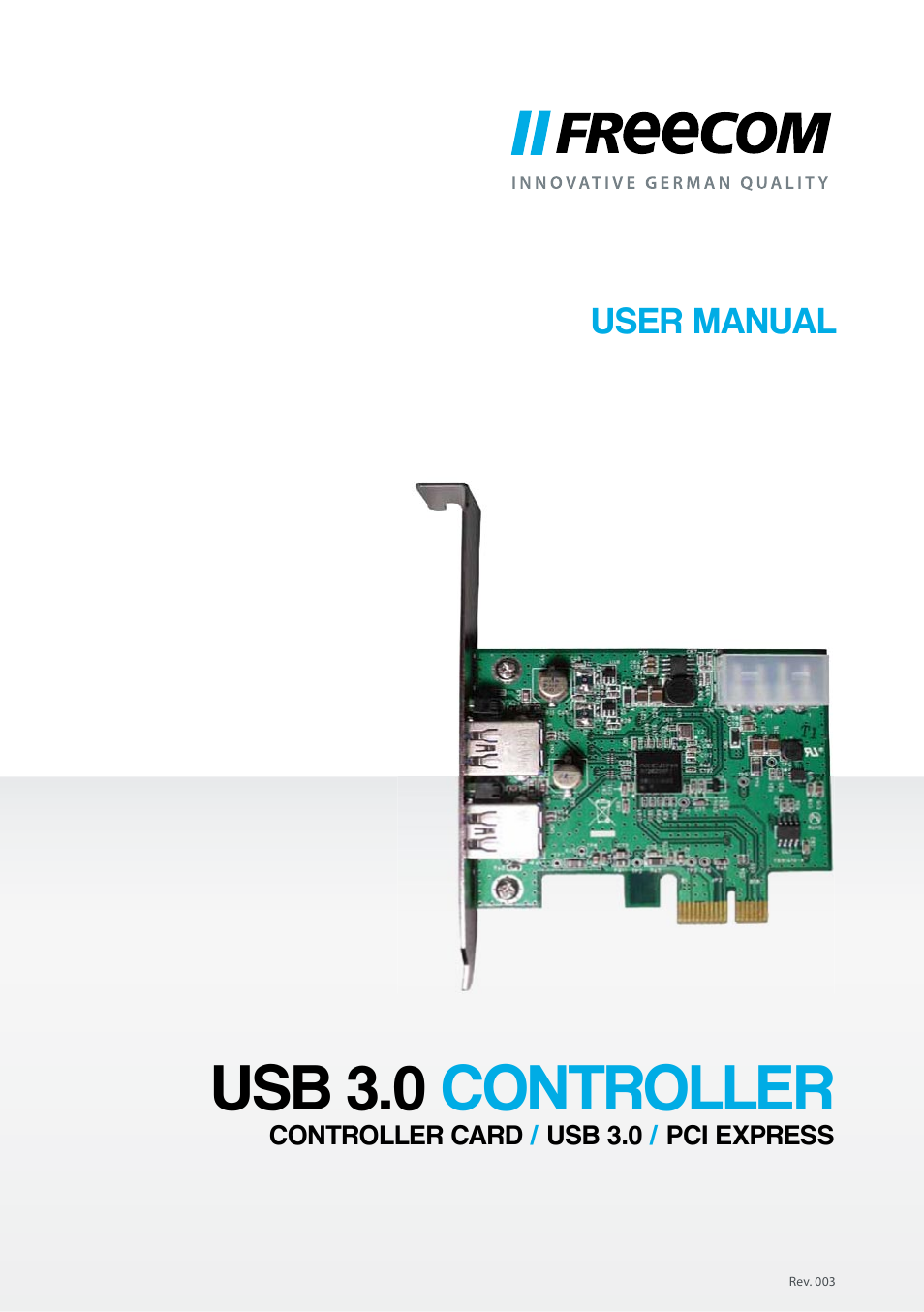 Freecom USB 3.0 PCI Express Card User Manual | 10 pages