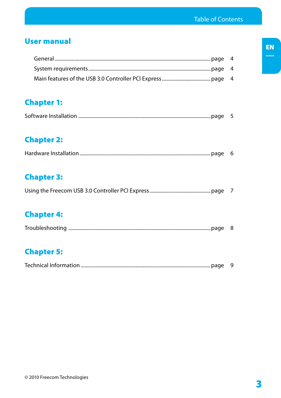 Freecom USB 3.0 PCI Express Card User Manual | Page 3 / 10