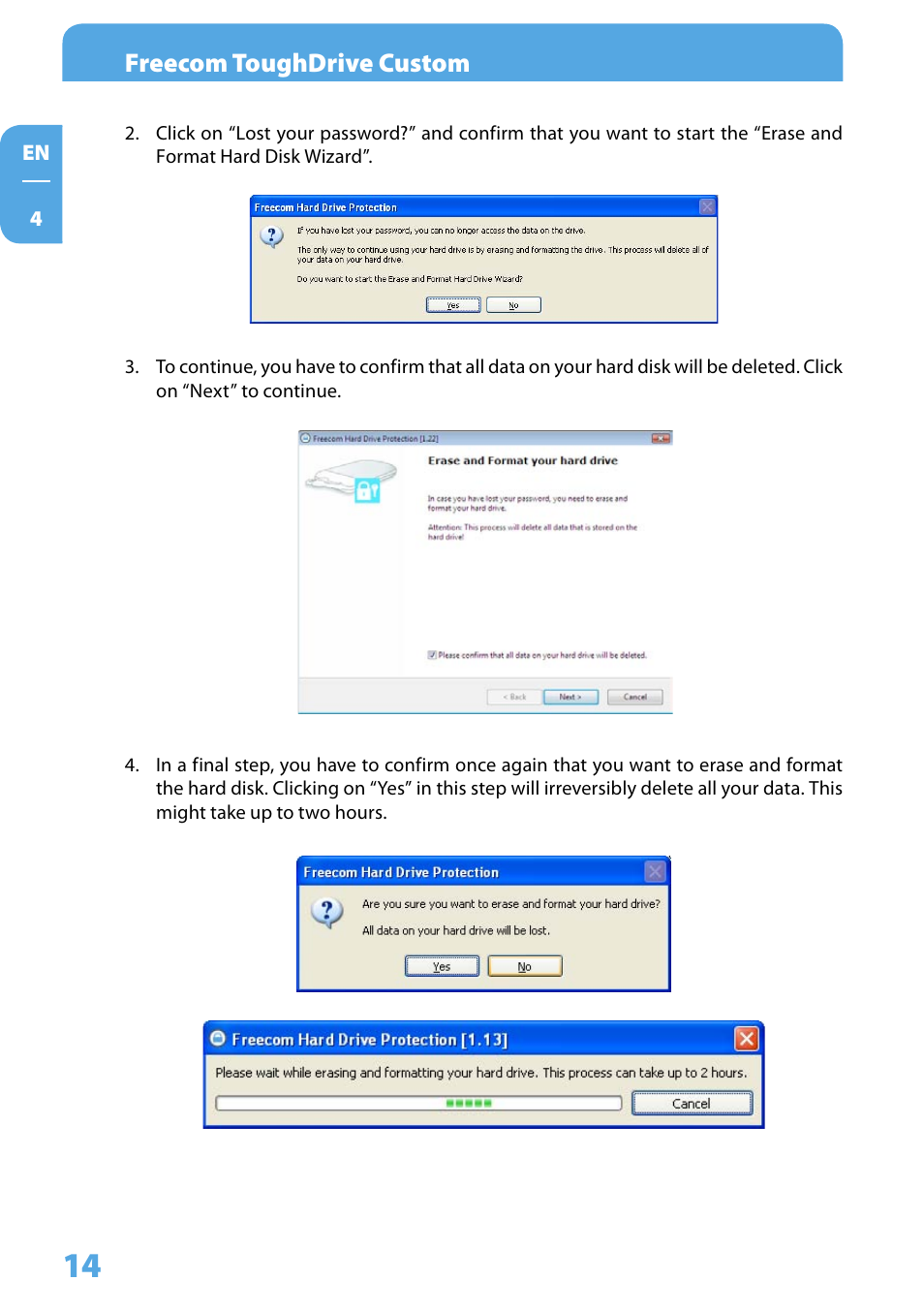 Freecom toughdrive custom | Freecom Tough Drive Custom User Manual | Page 14 / 30