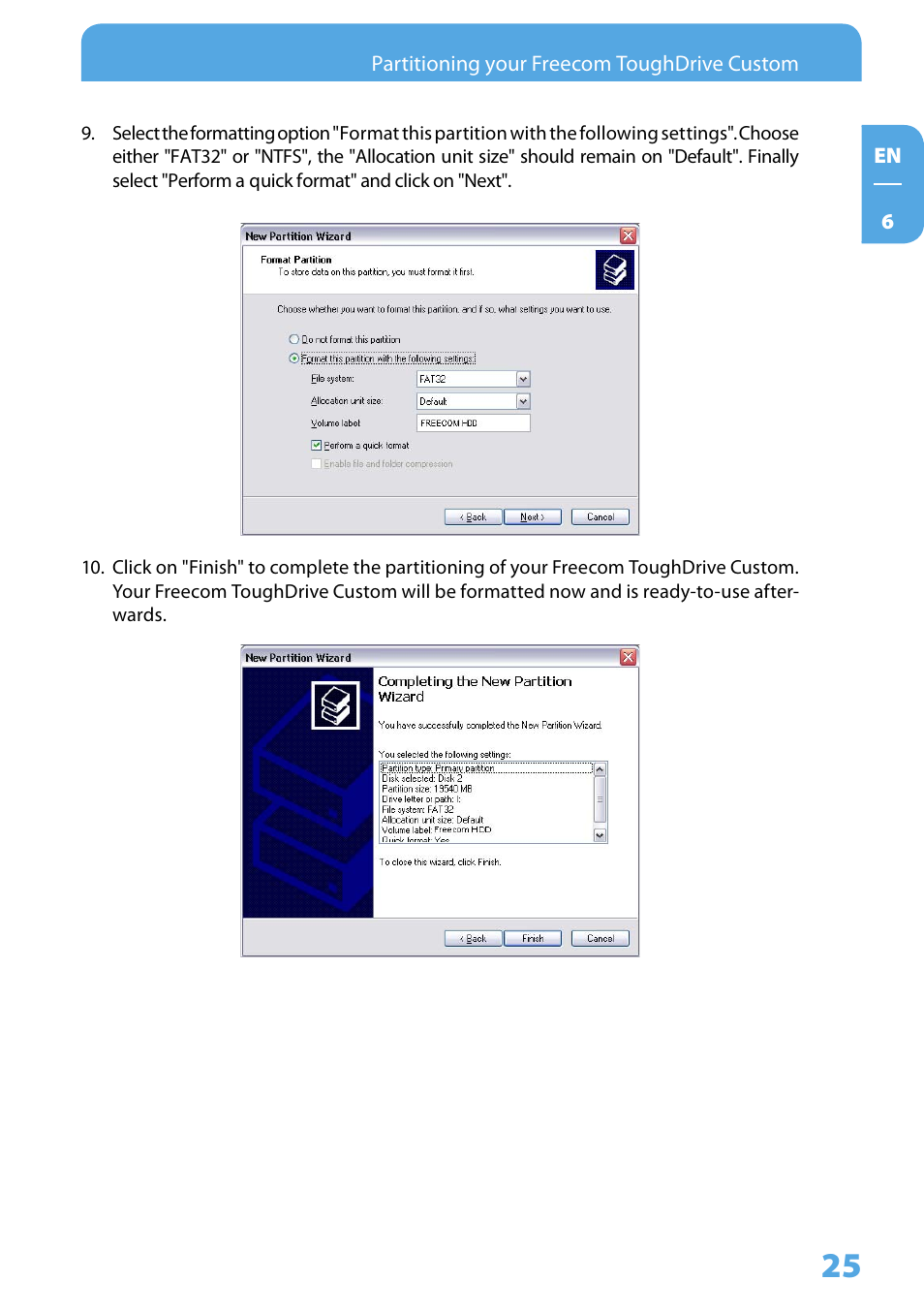 Freecom Tough Drive Custom User Manual | Page 25 / 30