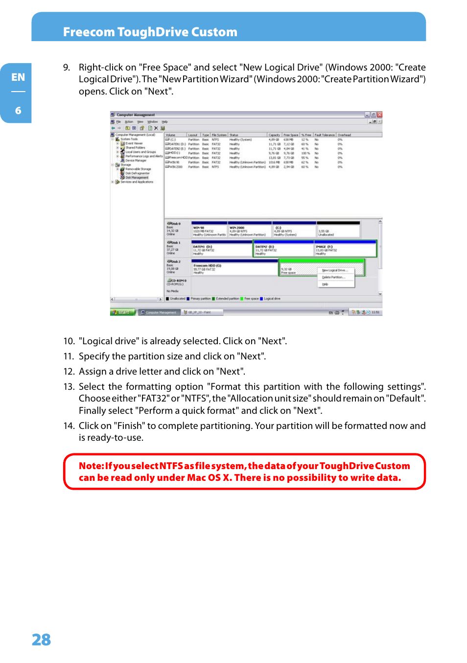 Freecom toughdrive custom | Freecom Tough Drive Custom User Manual | Page 28 / 30
