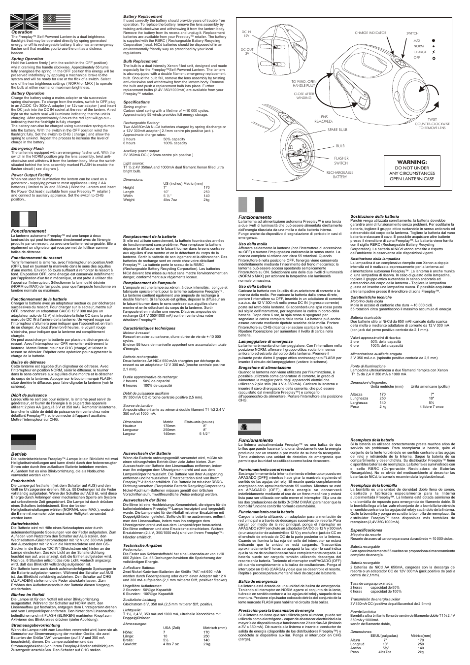 Warning | Freeplay Energy FPSL User Manual | Page 2 / 2