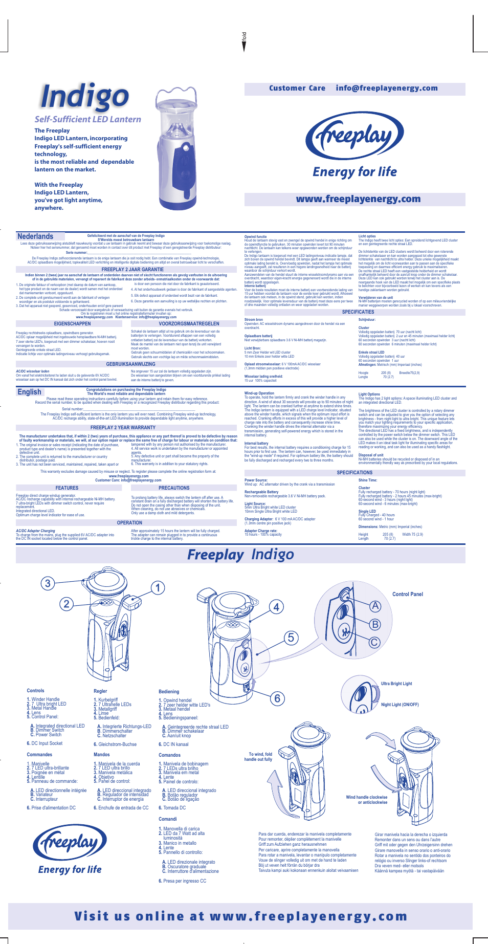 Freeplay Energy Indigo (AC adaptor) User Manual | 2 pages