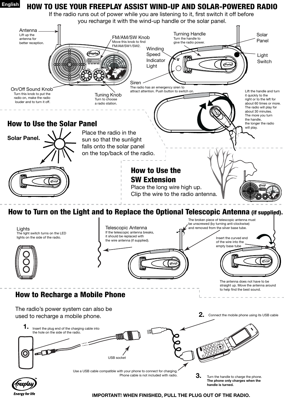 Freeplay Energy Assist with female User Manual | 1 page