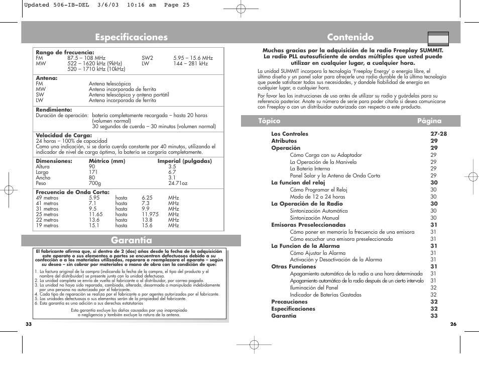 Freeplay Energy Summit User Manual | Page 25 / 30