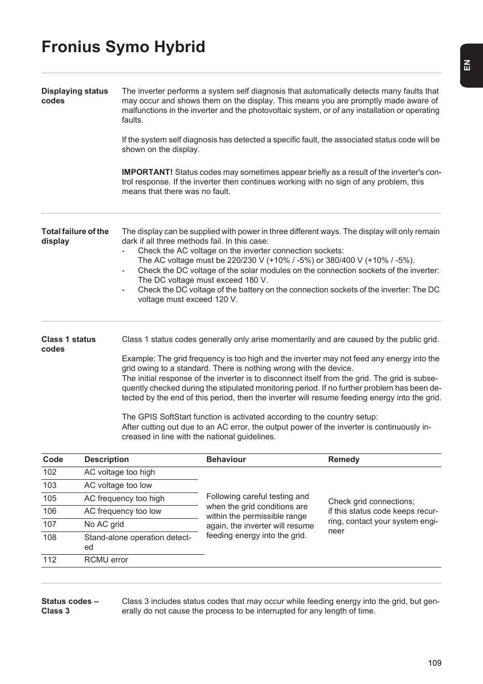 Fronius symo hybrid | Fronius Energy Package User Manual | Page 111 / 128