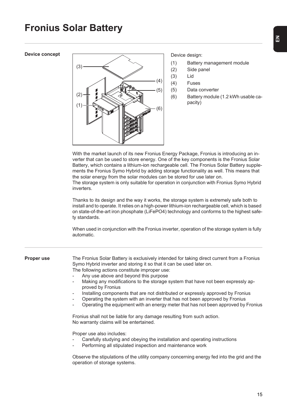 Fronius solar battery | Fronius Energy Package User Manual | Page 17 / 128