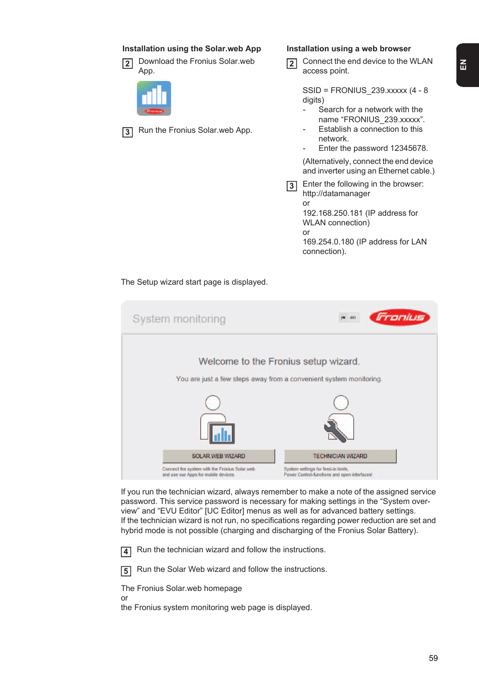 Fronius Energy Package User Manual | Page 61 / 128