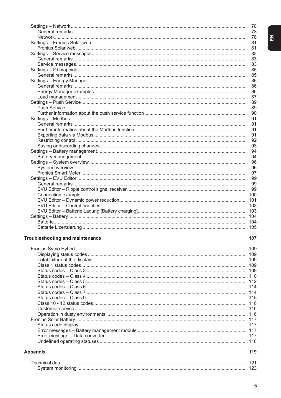 Fronius Energy Package User Manual | Page 7 / 128