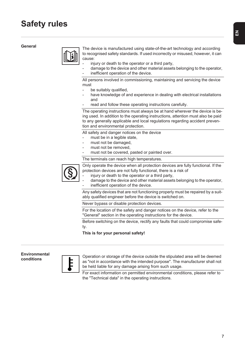 Safety rules | Fronius Energy Package User Manual | Page 9 / 128