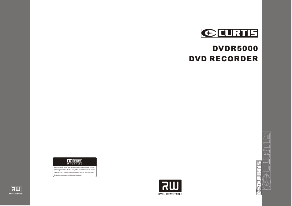 Curtis DVDR5000 User Manual | 19 pages