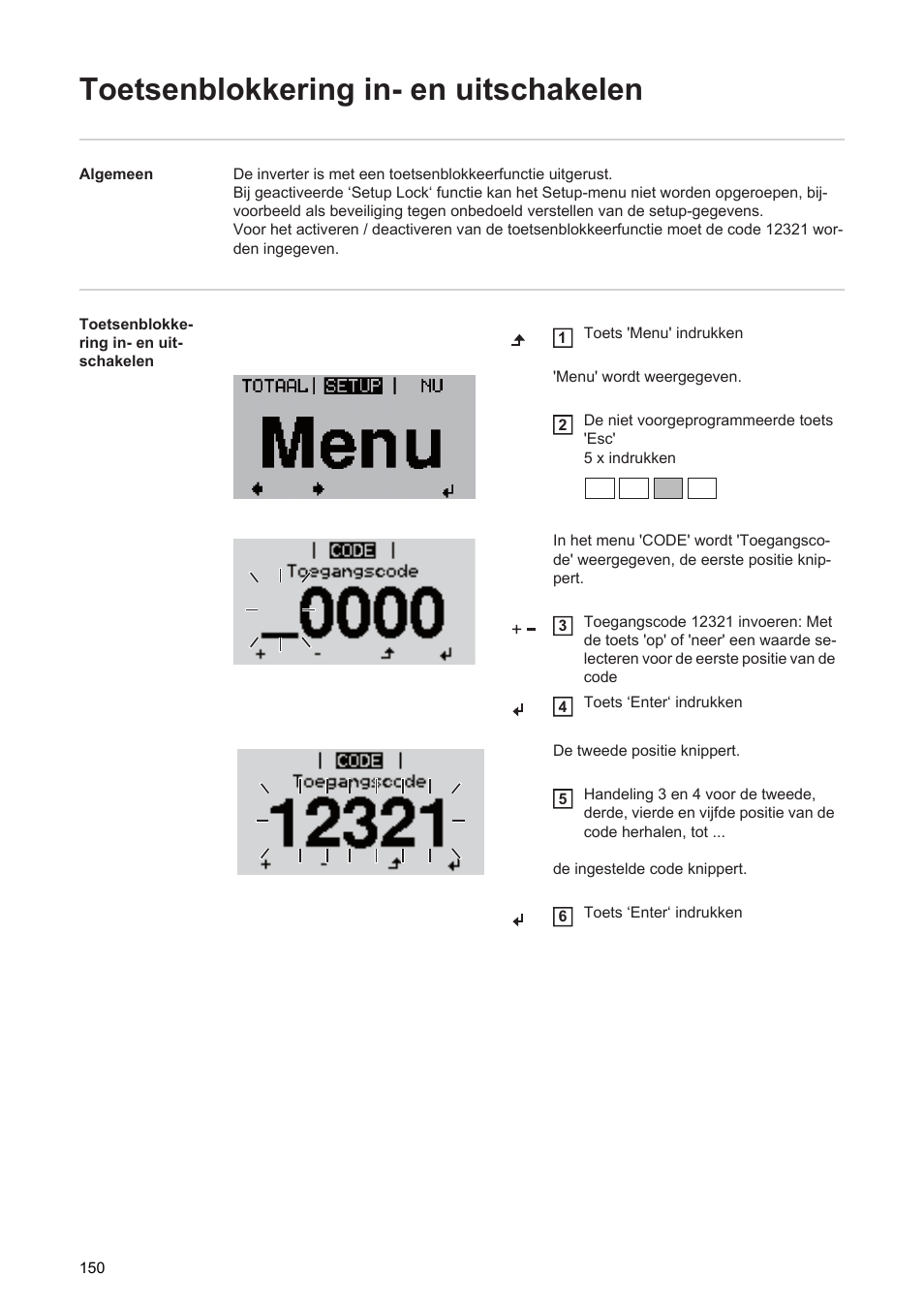 Toetsenblokkering in- en uitschakelen | Fronius Agilo 360.0-3 TL User Manual | Page 152 / 166