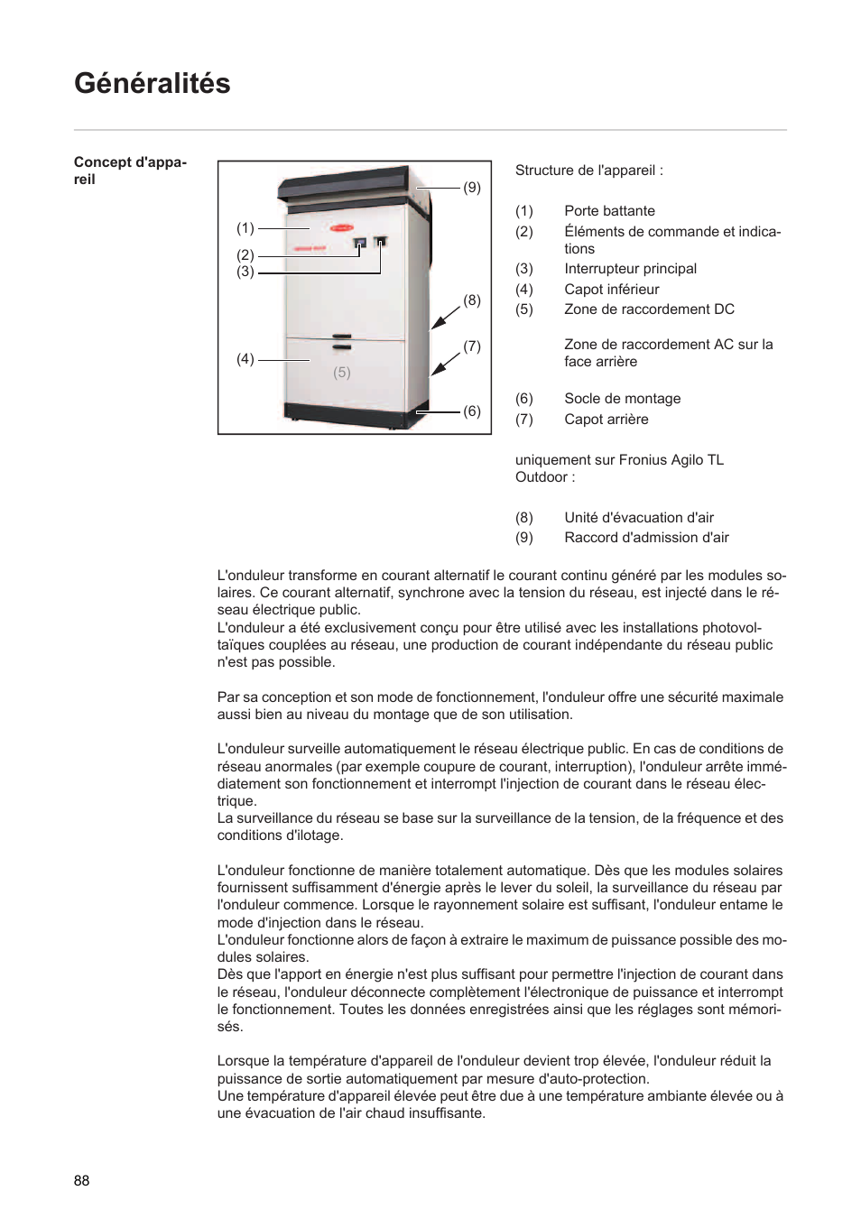 Généralités | Fronius Agilo 360.0-3 TL User Manual | Page 90 / 166
