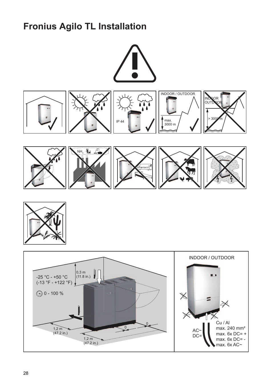 Fronius agilo tl installation | Fronius Agilo TL Installation User Manual | Page 30 / 52