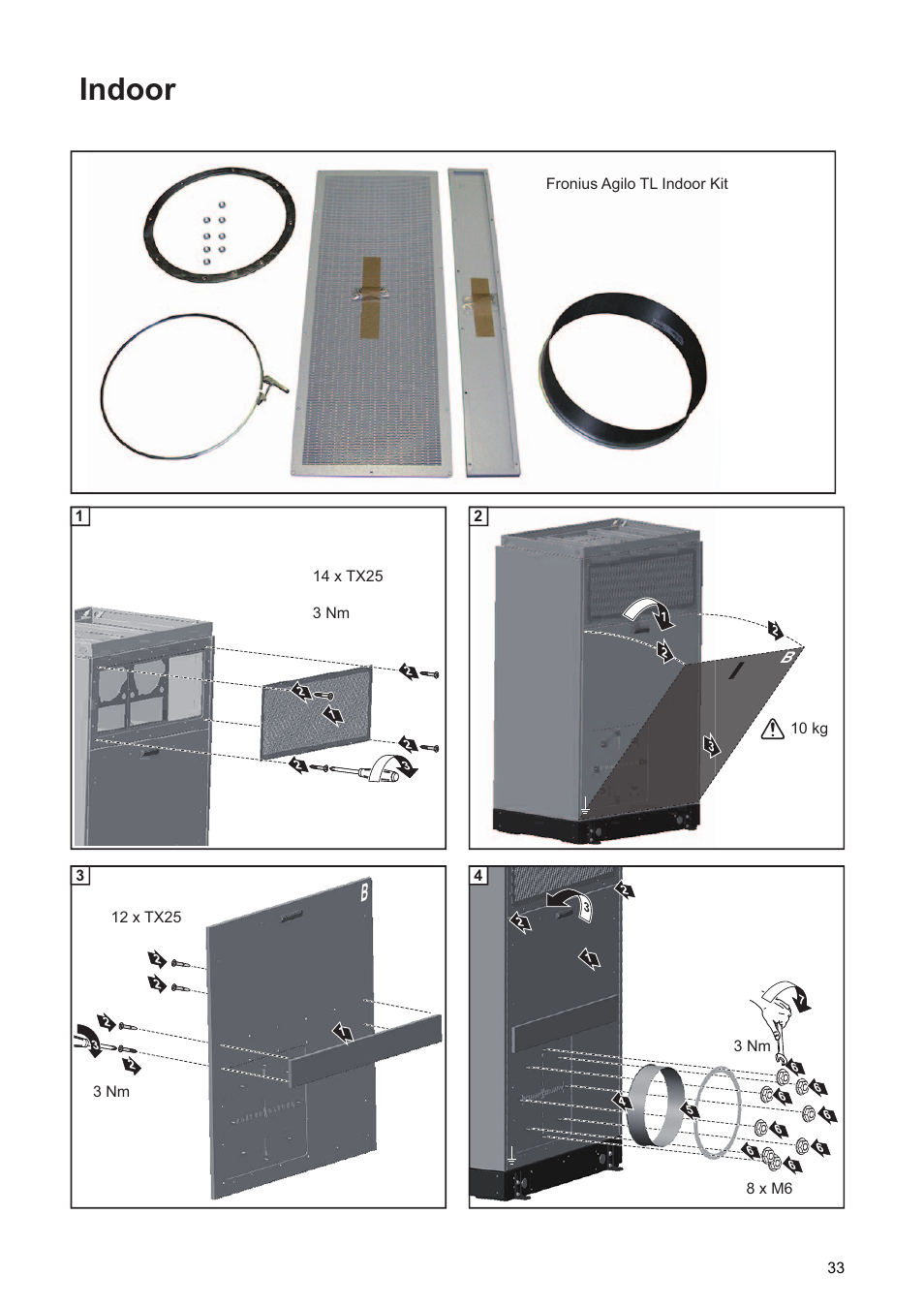 Indoor | Fronius Agilo TL Installation User Manual | Page 35 / 52