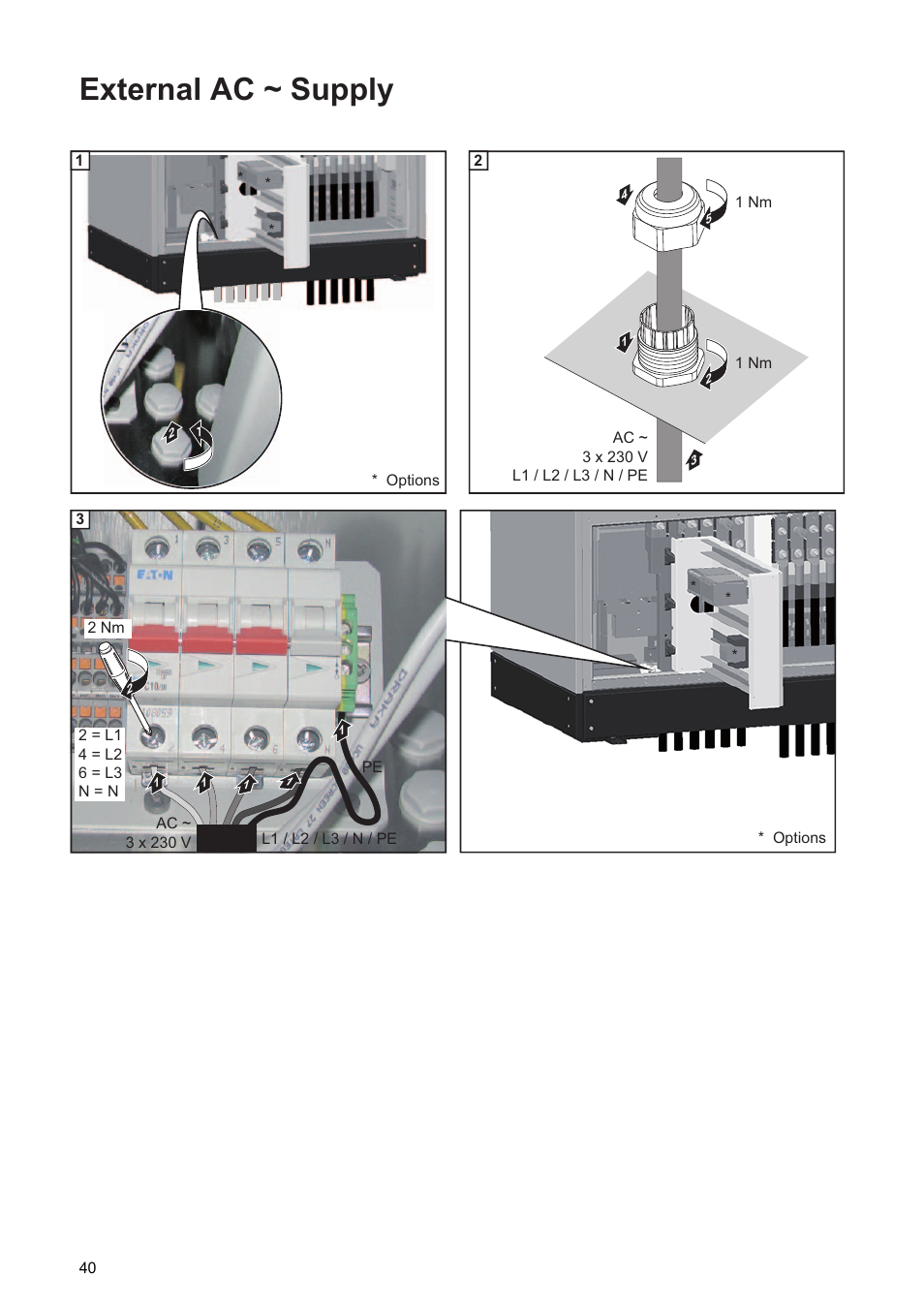 External ac ~ supply | Fronius Agilo TL Installation User Manual | Page 42 / 52