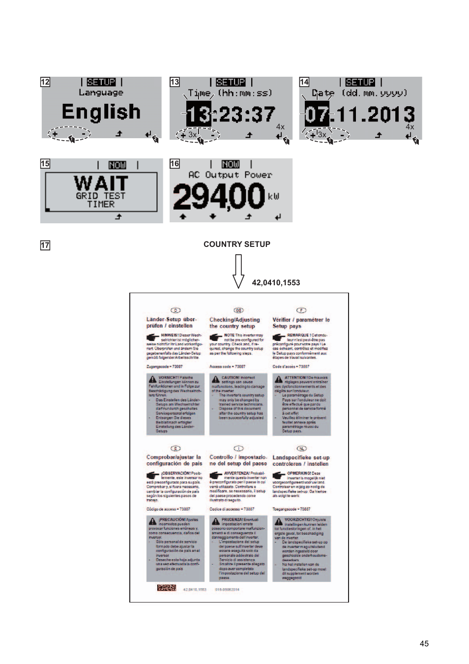 3x 4x 13 | Fronius Agilo TL Installation User Manual | Page 47 / 52