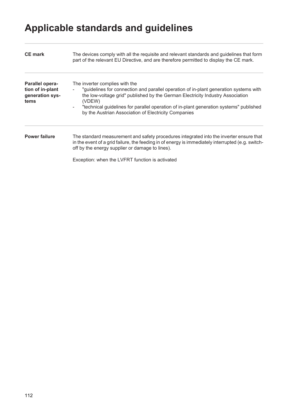 Applicable standards and guidelines | Fronius Agilo 75.0 User Manual | Page 114 / 118