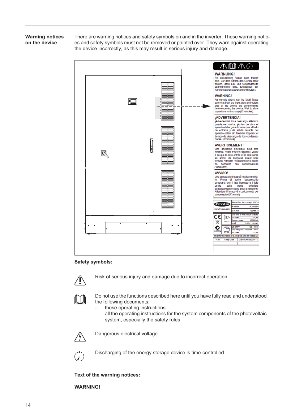 Fronius Agilo 75.0 User Manual | Page 16 / 118