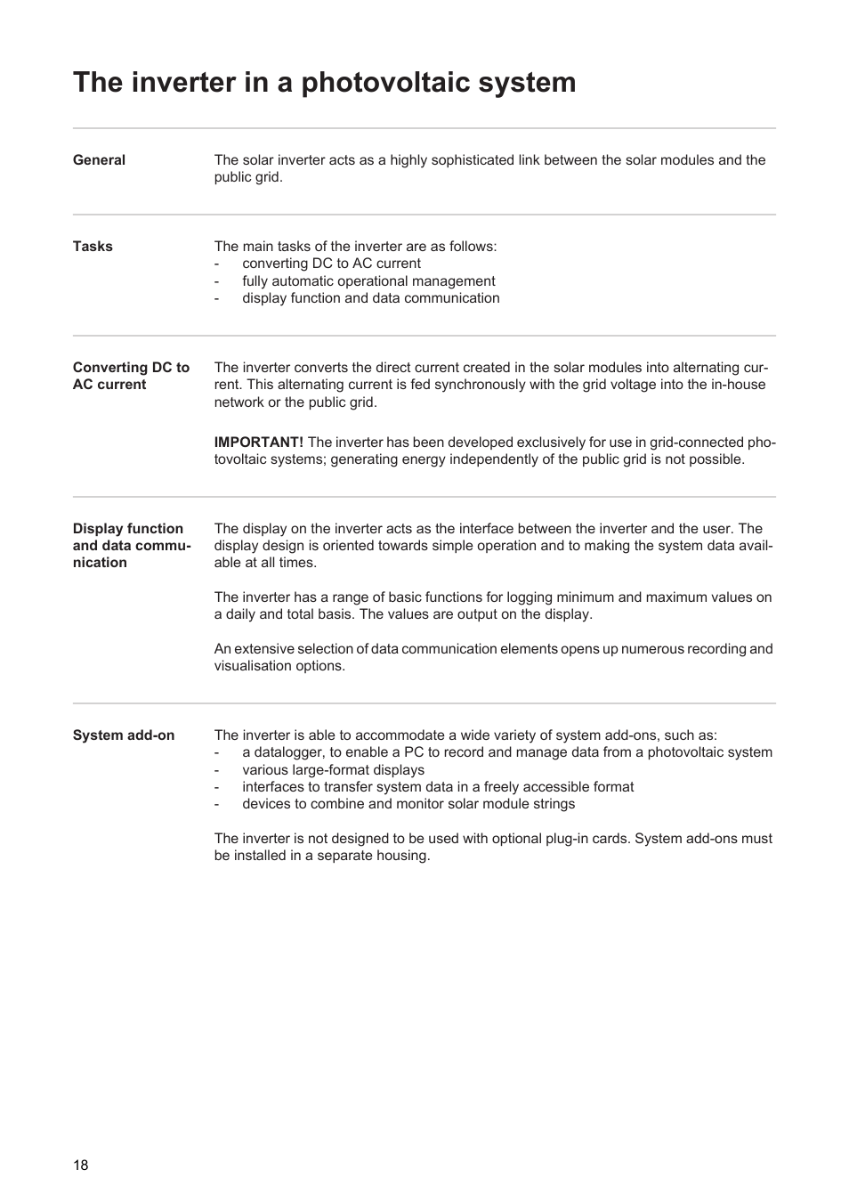 The inverter in a photovoltaic system | Fronius Agilo 75.0 User Manual | Page 20 / 118