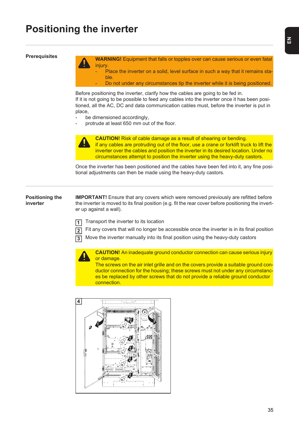 Positioning the inverter | Fronius Agilo 75.0 User Manual | Page 37 / 118