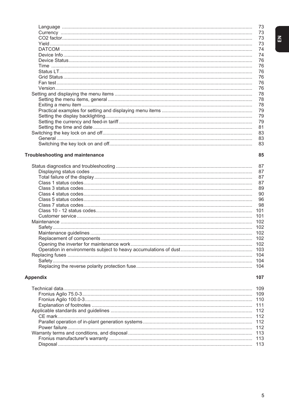 Fronius Agilo 75.0 User Manual | Page 7 / 118