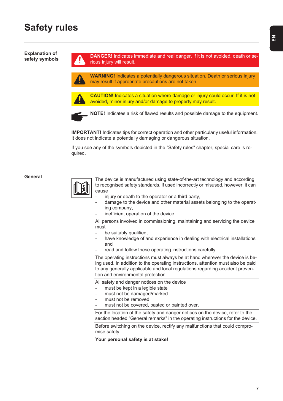 Safety rules | Fronius Agilo 75.0 User Manual | Page 9 / 118