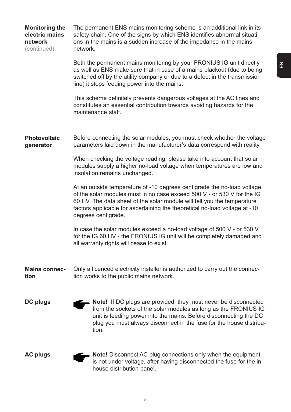 Fronius IG 15 User Manual | Page 13 / 92