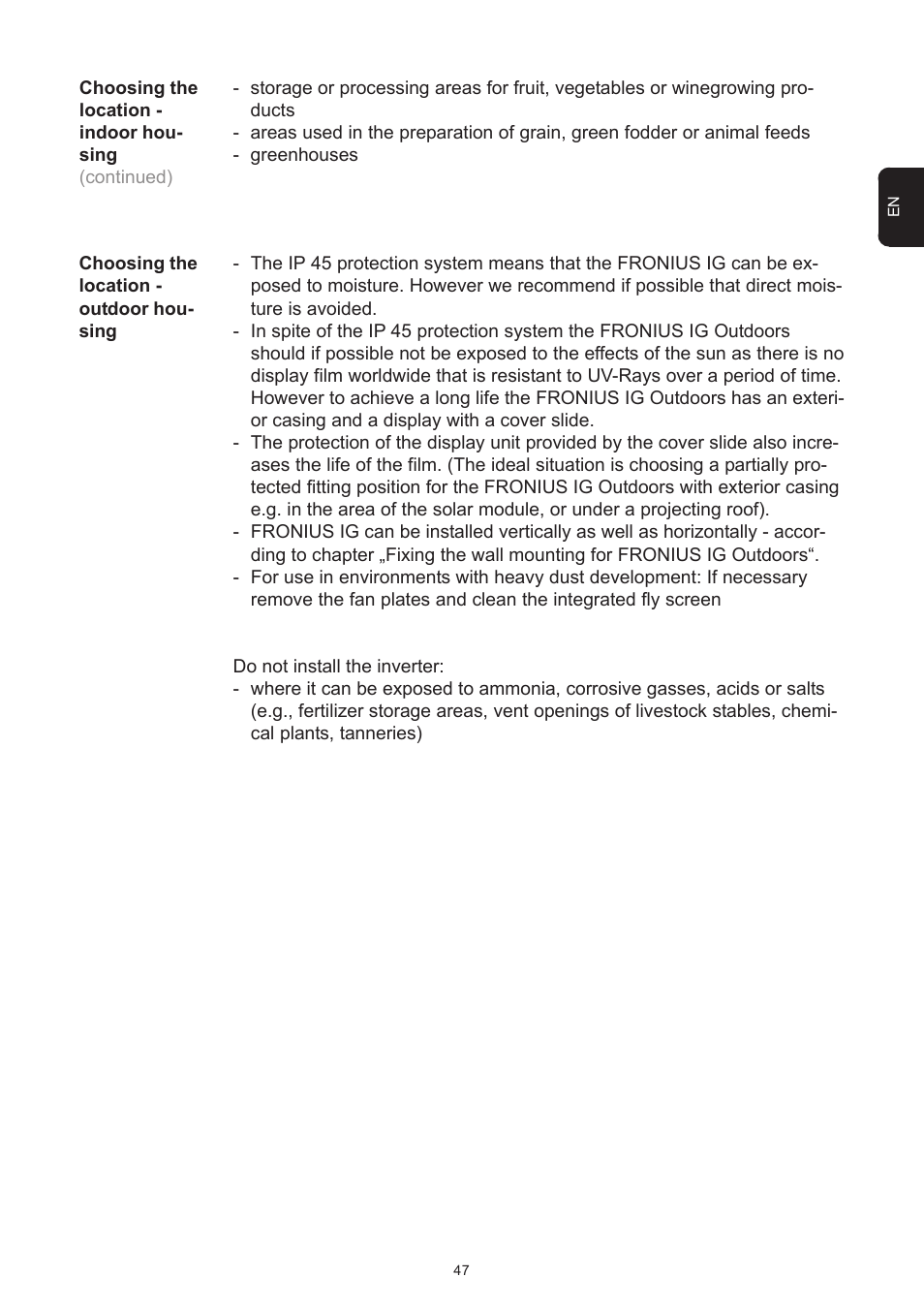 Fronius IG 15 User Manual | Page 55 / 92