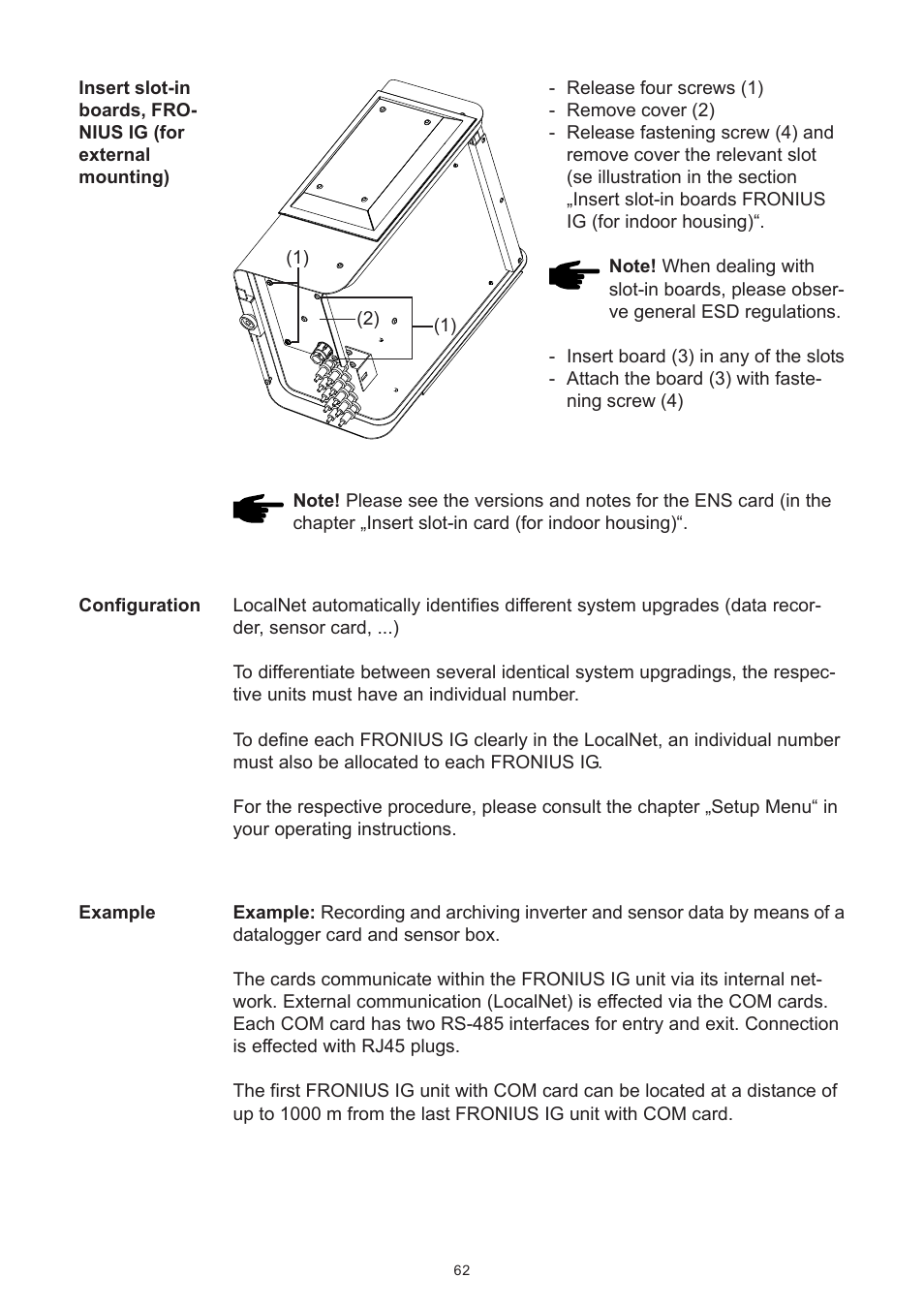 Fronius IG 15 User Manual | Page 70 / 92