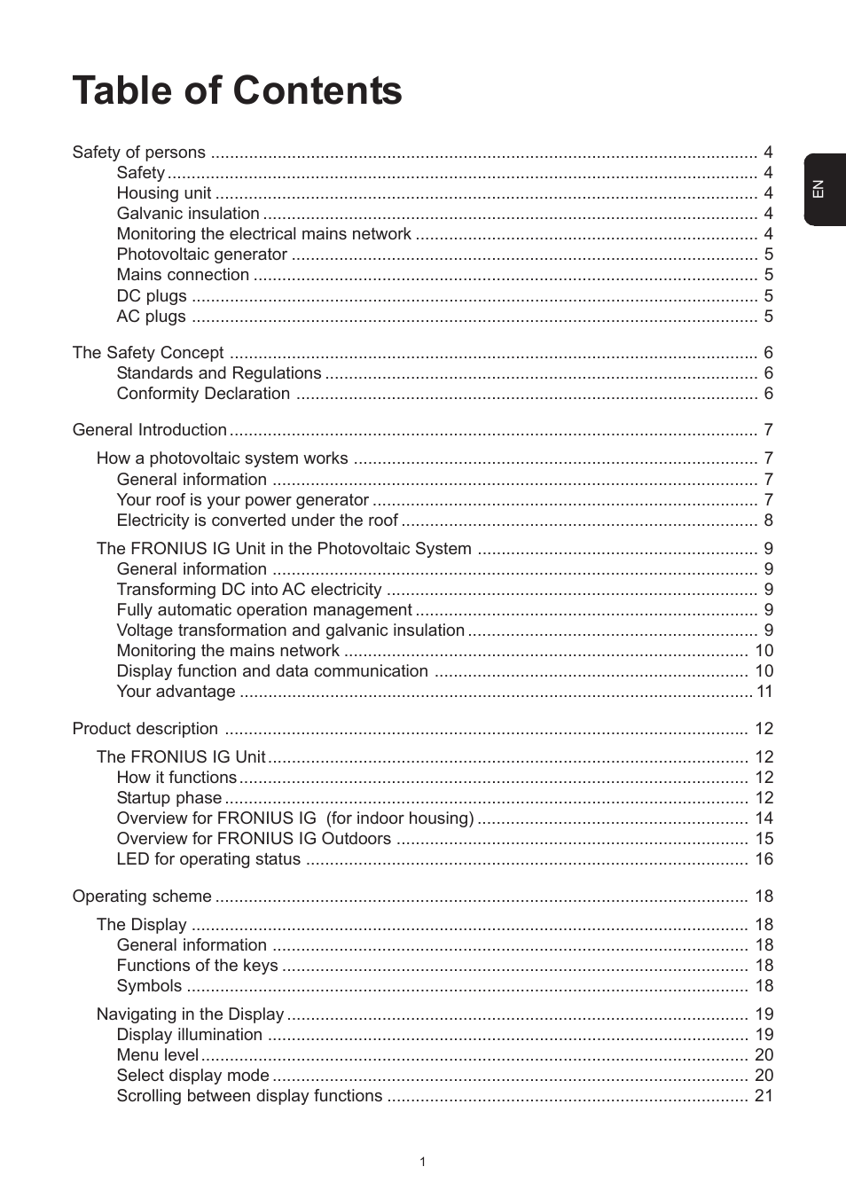 Fronius IG 15 User Manual | Page 9 / 92