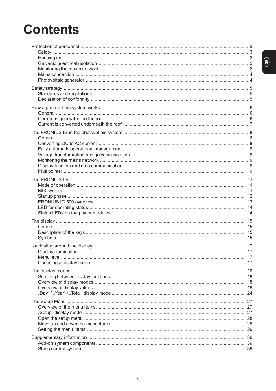 Fronius IG 300 User Manual | Page 9 / 80