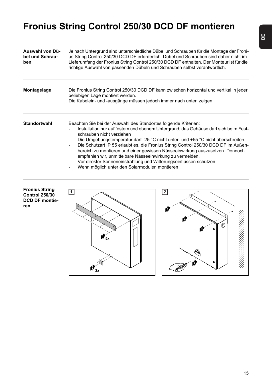 Fronius String Control 250/30 DCD DF User Manual | Page 17 / 132