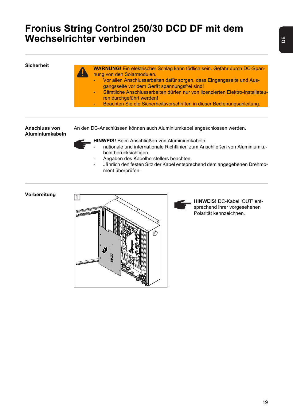 Fronius String Control 250/30 DCD DF User Manual | Page 21 / 132